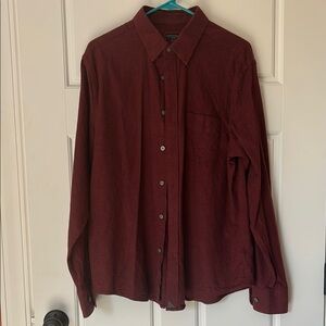 UNTUCKit Men's Dark Red Casual Button Down Shirt
